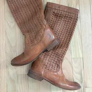 Frye Shirley Huarache Stud Woven Tall Boots